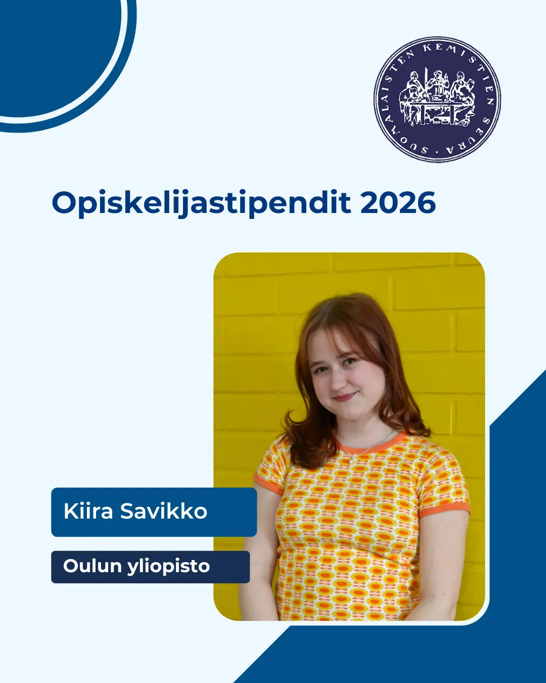 SKS stipendi Kiira Savikko