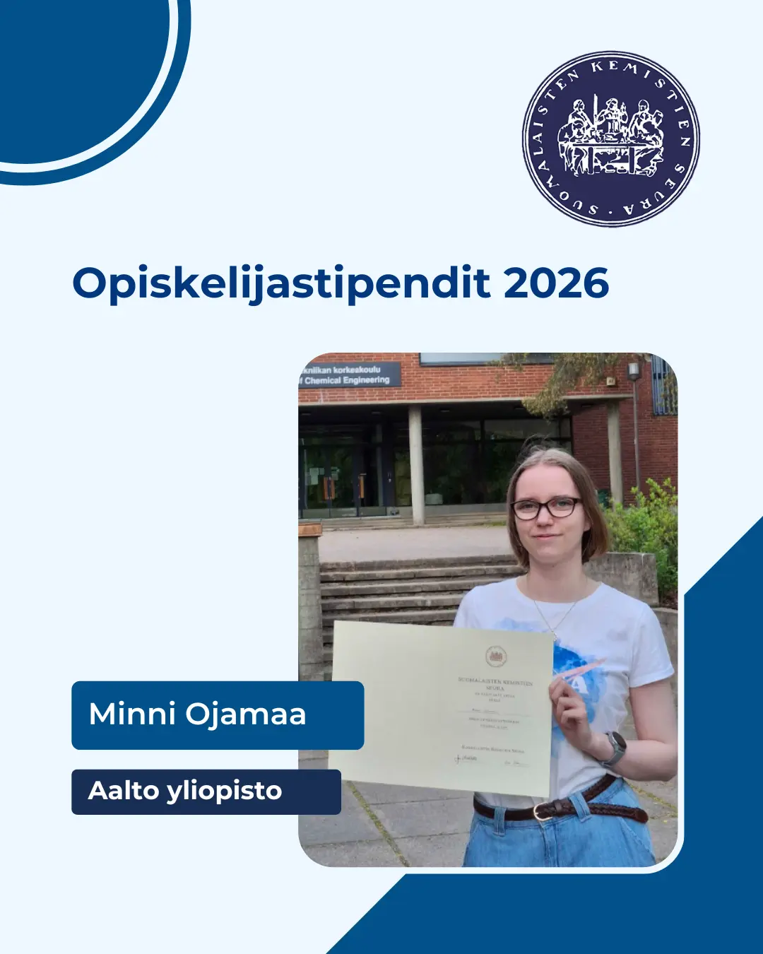 SKS stipendi Minni Ojamaa