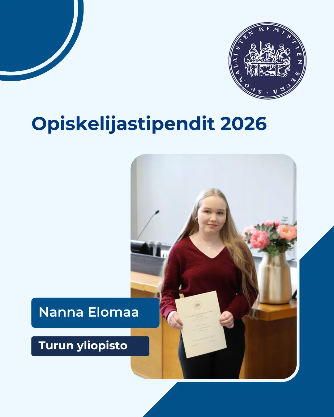 SKS stipendi Nanna Elomaa